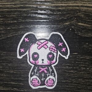 50% Off 2 Items!🌺 Lot B-A Cute Pink and Black Bunny Patch #2
